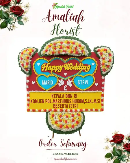 Papan Bunga Pernikahan Kamarung